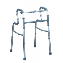 Foldable walking frame with 4 handles