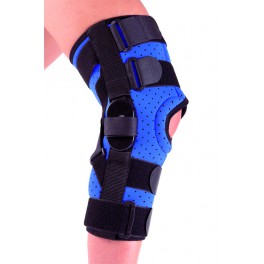 Semi open knee support with patella